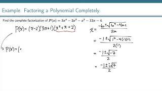 Example: Complete Factorization of a Polynomial in the Complex Numbers (4)