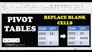 Excel Pivot Tables - Fill Blank Cells - Replace Blank Cells