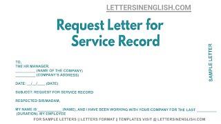Request Letter For Service Record -  Letter Requesting for Service Record