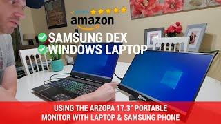Review the Arzopa 17.3" Portable Monitor with Laptop & Mobile Phone (back in stock as of 2/26/23!!)