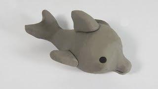 Cómo hacer un delfín de plastilina paso a paso fácil, explicado, porcelana fria