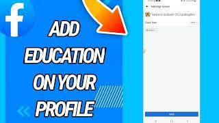 How To Add Education On Your Profile On Facebook App