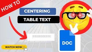 Centering Text in Google Docs Table