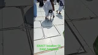 Exact location of  Zam Zam Well #zamzam #water #makkah #trending #live