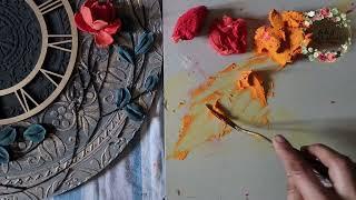 Sculpture painting for beginners.  Sculpture flower rose. sculpture Art. How to make rose.