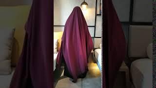 Muslima Niqab Jilbab Khimar Maroon Maxi With Side Slits & Cuff (Extra Long) - ITADASHI 2020