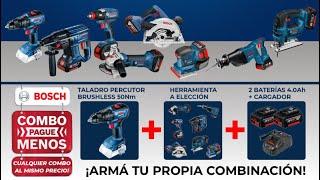 EL MEJOR COMBO A BATERÍA BOSCH 18V TALADRO PERCUTOR BRUSHLESS + HERRAMIENTA A ELECCIÓN GSB 18V-50