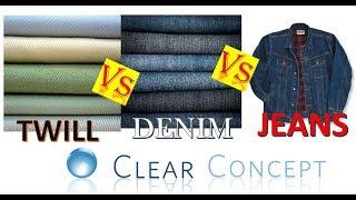 Comparison of Jeans, Denim, and Twill