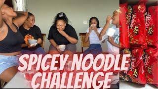 SPICEY NOODLE CHALLENGE WITH FRIENDS//SOUTH AFRICAN YOUTUBER 