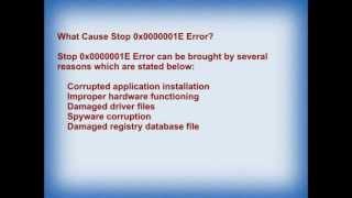 0x0000001E Error Fix - Blue Screen 0x0000001E Error