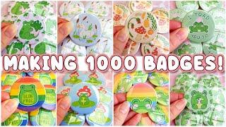 Studio Vlog: MAKING 1000 BADGES!  Over 20 hours! Con prep is hard . . .