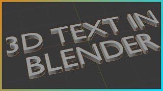 How to use 3D Text in Blender Beginner Tutorial