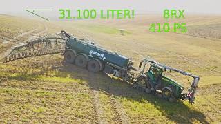 GÜLLE GIGANT - John Deere 8RX mit 31.100 LITER FASS! | 4K