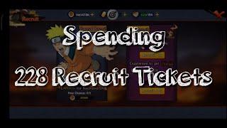 Spending Free 228 Recruit Tickets | Ultimate Ninja : Ninja King