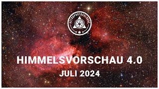 Himmelsvorschau für Astrofotografen Juli2024 - Gasnebel, Offene Sternhaufen und exotische PN.