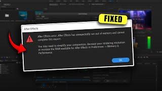 How to Fix After Effects Out of Memory (2024)