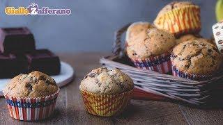 Muffin alla banana e gocce di cioccolato (muffin del buonumore)