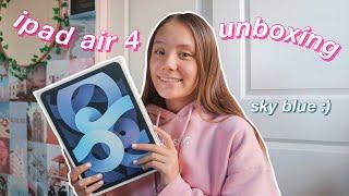 IPAD AIR 4 UNBOXING!  ~unboxing, setting up, accessories, and more!