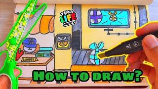 How to Draw Toca Boca Surprise Gift Box? / DIY Toca Handmade Sticker Book / Toca Free Gift