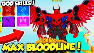 I Became MAX BLOODLINE And Got INSANE GOD SKILLS In Lifting Simulator Update! *MAX SIZE* (Roblox)