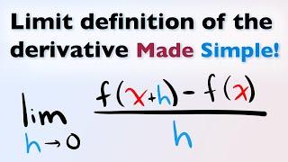 Derivatives using limit definition - Explained!