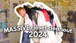 MASSIVE closet clean out!! declutter and organise my clothes | 2024