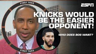 Boston advances to ECF  Should Celtics prefer KNICKS or PACERS in next round? | First Take