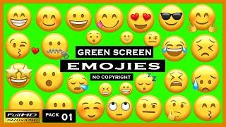 Pack 01 | Top 30 Animated Green Screen Emoji Free Download | Emojies green screen free download