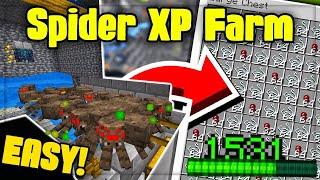 How to Build Easiest Spider Spawner XP Farm Tutorial - Minecraft 1.21+ Java & Bedrock edition