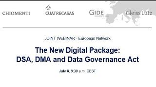 Webinar | The New Digital Package: DSA, DMA and Data Governance Act