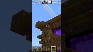 I BUILD A EASY STARTER NETHER PORTAL | MINECRAFT PE | GAMERZ ZONE #minecraft #shorts