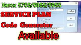 Xerox Service Plan Code Generator For B/W Xerox 5755 /5855 /5955 etc || Software Chip off ||