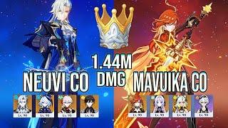 First Crown 1.44M DMG finally real power of the Pyro Archon Mavuika C0 spiral abyss Genshin Impact