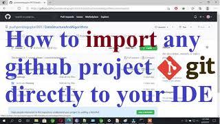 How to import project directly from github to eclipse