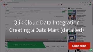 Detailed Walkthrough - Qlik Cloud Data Integration - Creating a Data Mart