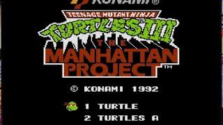 NES TMNT III The Manhattan Project Last Levels + Final Boss Fight Ending