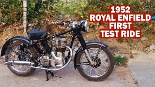 1952 ROYAL ENFIELDBULLET 350 FIRST TEST RIDE AFTER COMPLETE ENGINE WORK