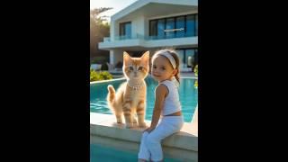 Gadis dan kucing lucu #funny #cat #cute #viralcat #kucinglucu #kucing #funnycats #shortsfeed