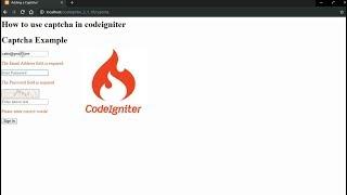 How to use Captcha and Form Validation in CodeIgniter