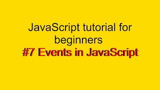 Events in JavaScript using ReactJs | JavaScript tutorial for beginners