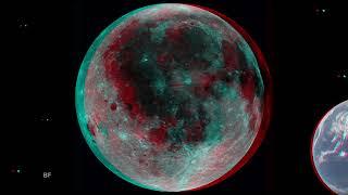 Moon and Earth - 3d content - view with red/cyan 3d glasses - anaglyph