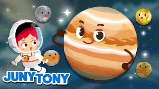 Jupiter | The Biggest Planet | Solar System | Planet Song | Space Song for Kids | JunyTony