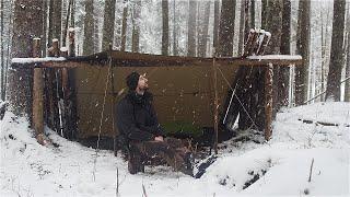 3 Days Solo Winter Camping on a Brokeback Mountain | Survival Shelter in Deep Snow