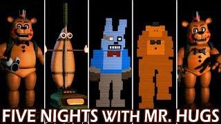 Five Nights with Mr. Hugs - All Extras / Jumpscares / Endings