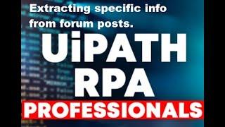 Extracting specific "parts" of forum posts (p2) #UiPath #DataExtraction