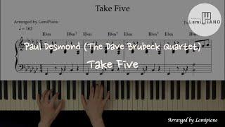 Paul Desmond (The Dave Brubeck Quartet) - Take Five / Arranged for solo piano / Sheet Music