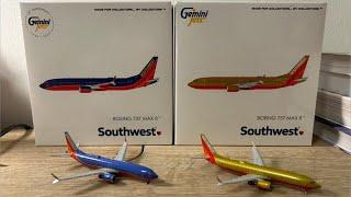 Gemini Jets Southwest Airlines Double 737 Max 8 (Canyon Blue and Desert Gold) 1:400 Scale Unboxing