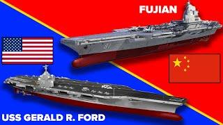 China's Brand New Aircraft Carrier vs USS Gerald R. Ford Supercarrier