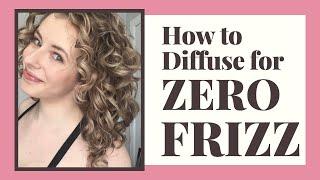 HOW TO DIFFUSE YOUR CURLS FOR MAXIMUM VOLUME, DEFINITION, and ZERO FRIZZ! Curly Hair Tutorial