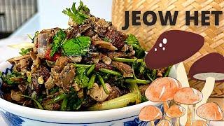 How to make JEOW HET | Roasted Mushroom Dipping Sauce | ແຈ່ວເຫັດ | Lao Food